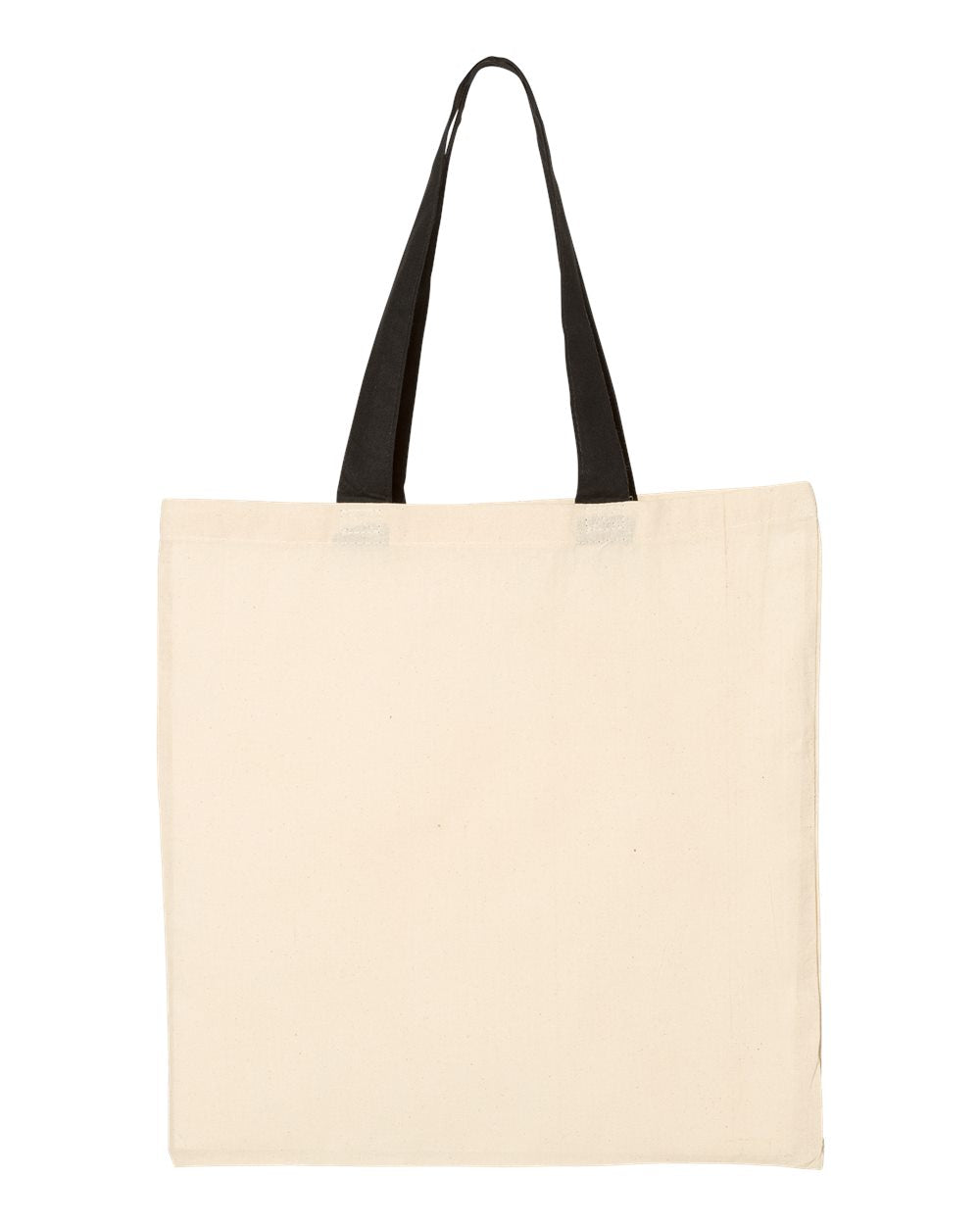 Q-Tees Economical Tote with Contrast-Color Handles
