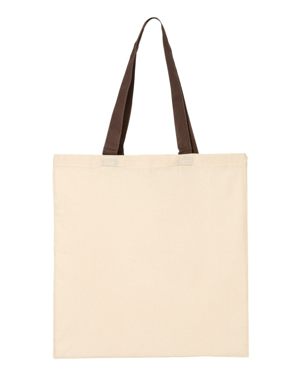 Q-Tees Economical Tote with Contrast-Color Handles