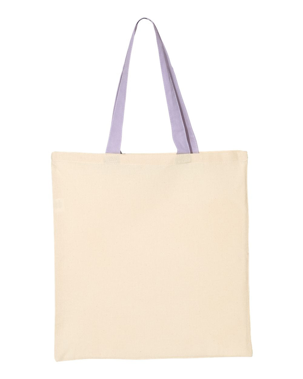Q-Tees Economical Tote with Contrast-Color Handles