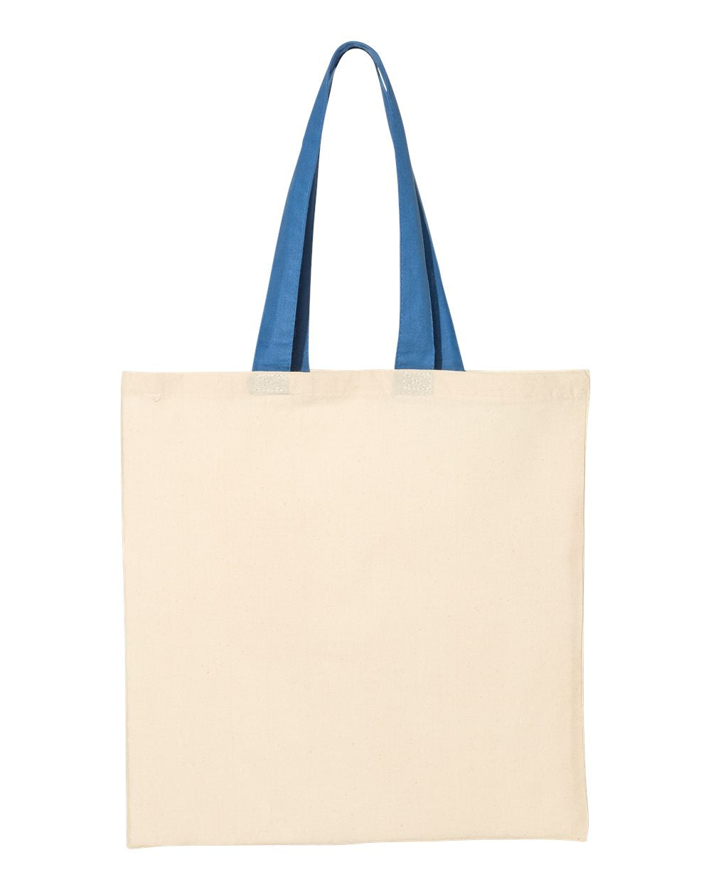 Q-Tees Economical Tote with Contrast-Color Handles