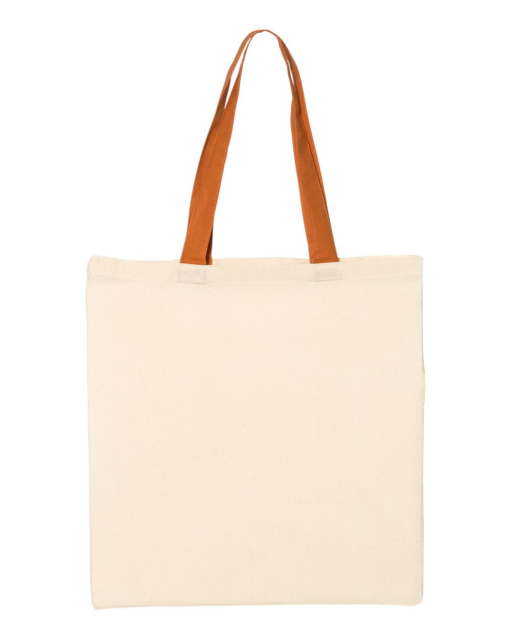 Q-Tees Economical Tote with Contrast-Color Handles