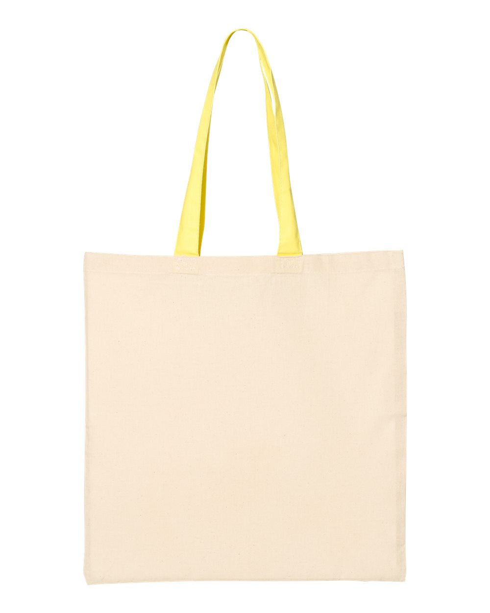 Q-Tees Economical Tote with Contrast-Color Handles