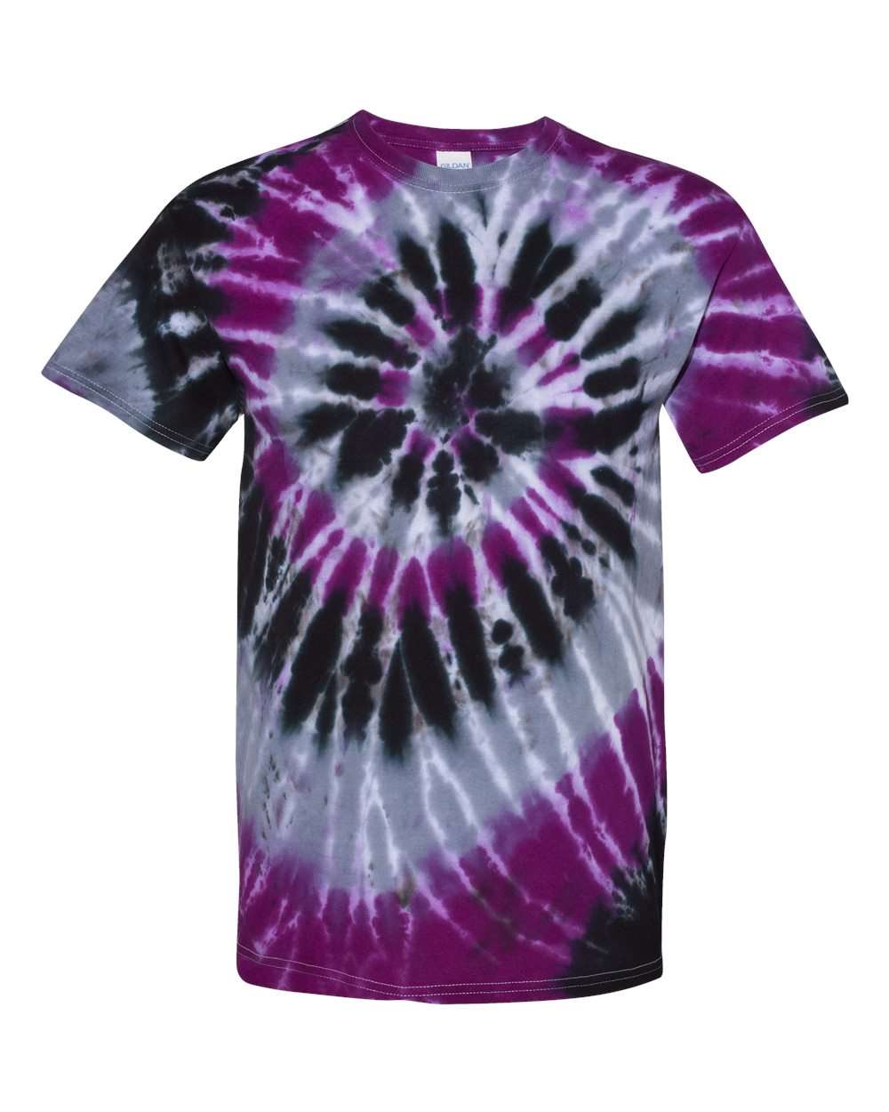 Dyenomite Youth Multi-Color Spiral Tie-Dyed T-Shirt